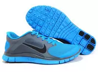 zapatos nike free 4.0 v3 hombre mujer strong elasticity 2013 france tendance blue black